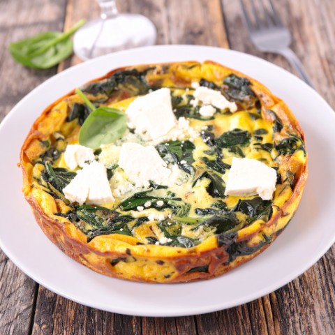 Frittata épinard, chèvre