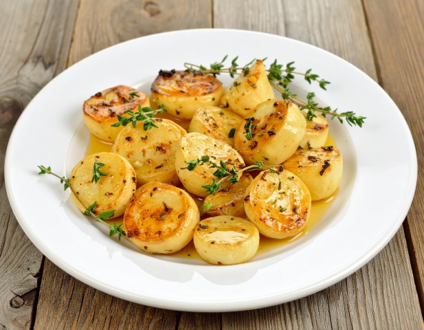 Navets rôti au miel et thym