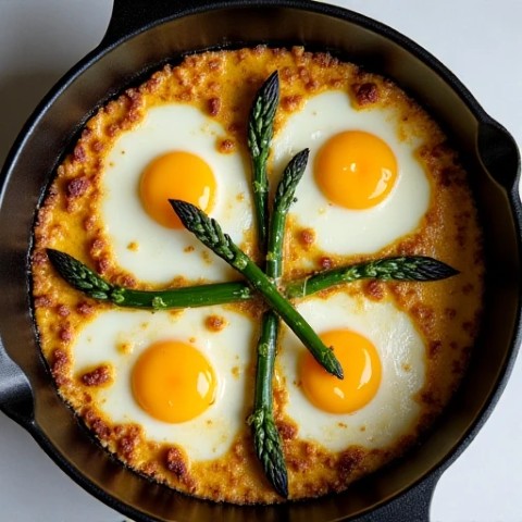 Oeufs cocotte aux asperges