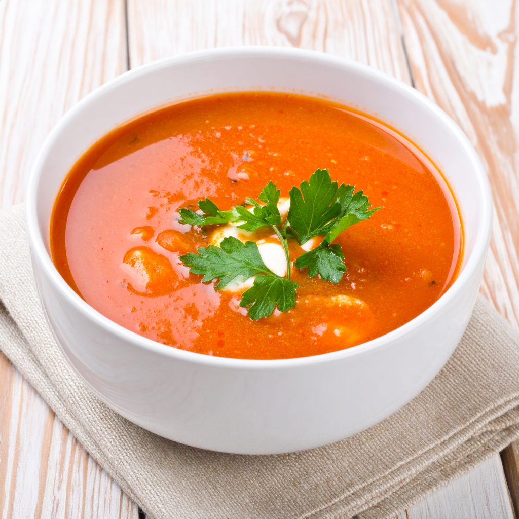 Soupe froide de tomates