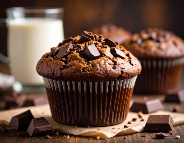 Muffin au chocolat au lait