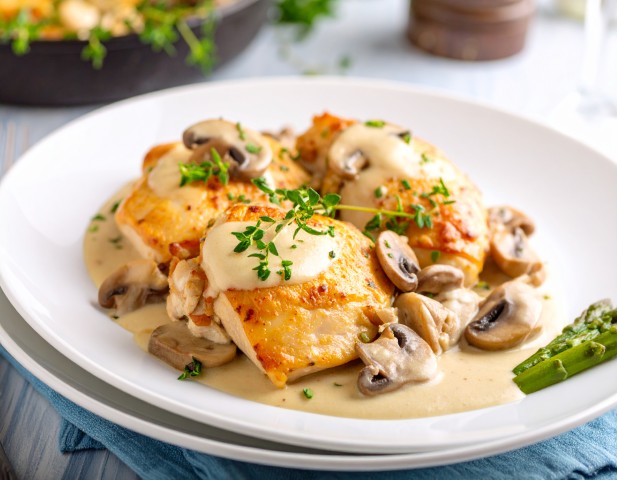 Blanquette de poulet aux champignons