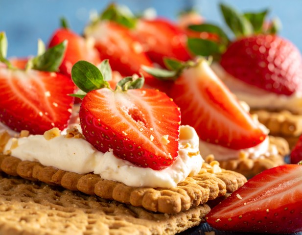 Dessert à la fraise et spéculos