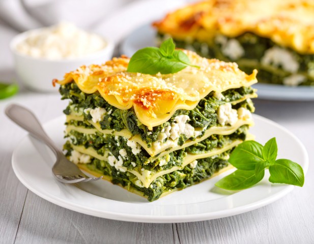 Lasagnes épinard, chèvre