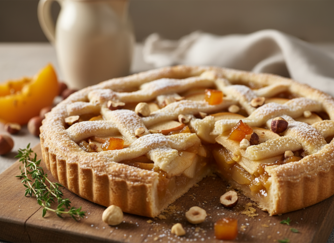 Tarte aux coings, pomme et noisette (Petit)