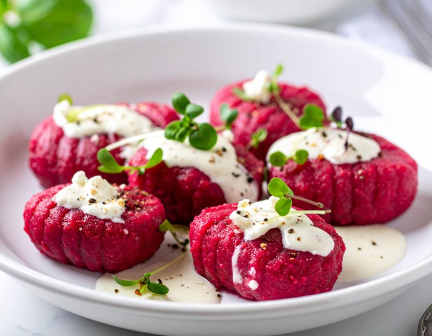 Gnocchis à la betterave et sauce au fromage de chèvre (Petit)