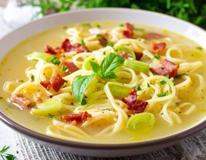 Soupe de vermicelles aux poireaux et lardons (Petit)